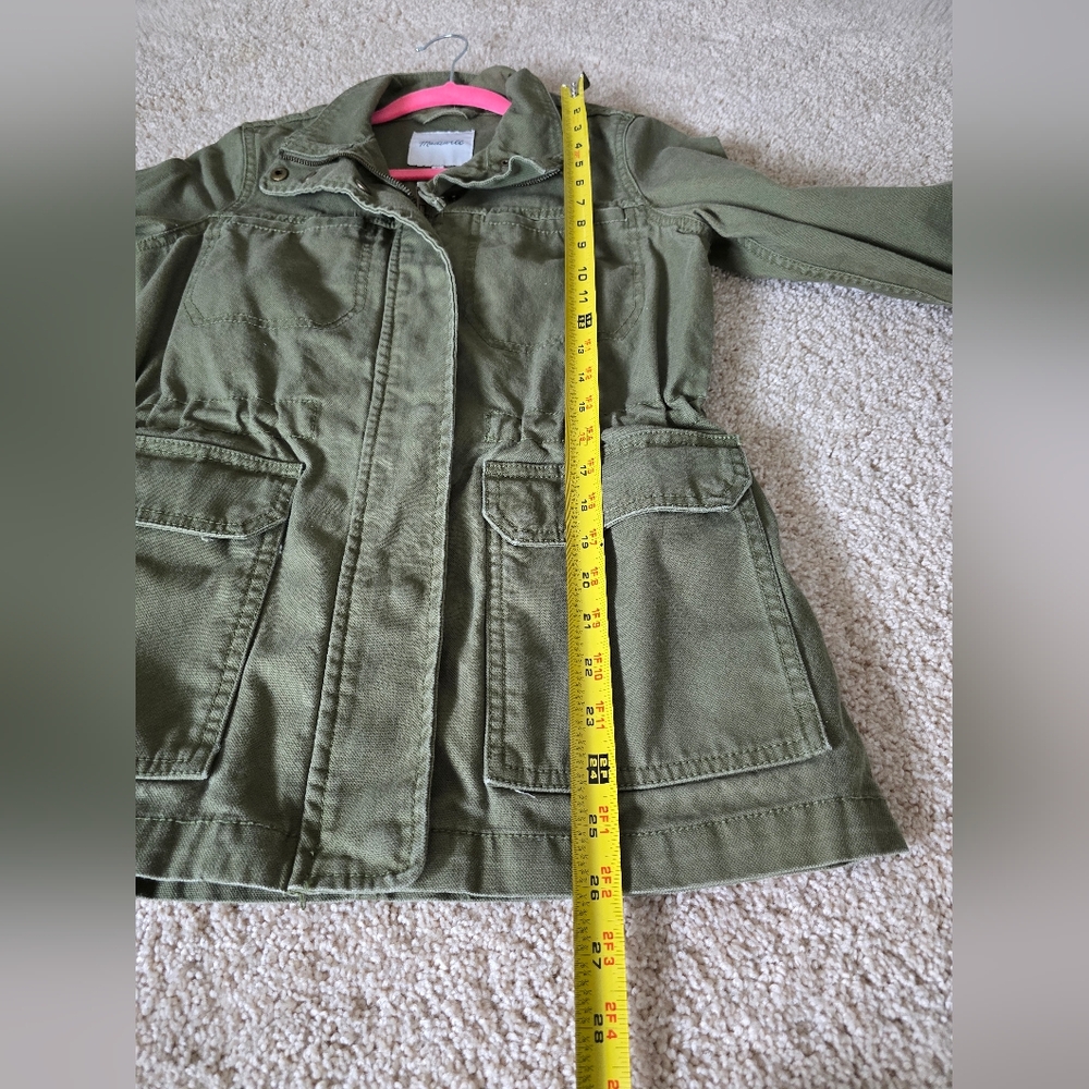 Madewell XS womens Green Cotton Military Jacket - Picture 2 of 6